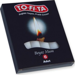 1702-T TO-Fİ-TA BEYAZ MUM 6'LI