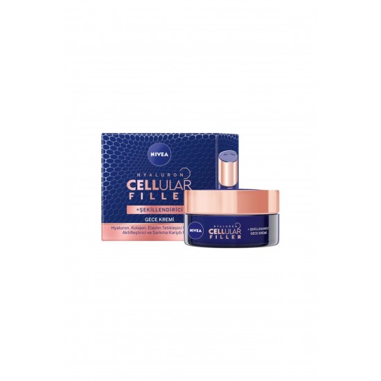 NFC HYALURON CELLULAR FILLER + ŞEKİLLENDİRİCİ YAŞLANMA KARŞITI GECE KREMİ 50 ML NFC HYALURON CELLULAR FILLER + ŞEKİLLENDİRİCİ YAŞLANMA KARŞITI GECE KREMİ 50 ML