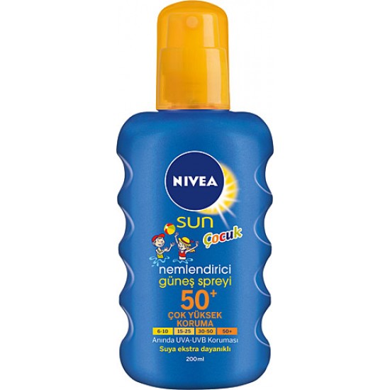 NSUN ÇOCUK RENKLİ NEMLENDİRİCİ GÜNEŞ SPREYİ GKF 50+ 200ML