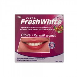 FRESH WHITE DİŞ TOZU KARANFİL   50 GR