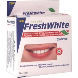 FRESH WHITE DİŞ TOZU SMOKERS AROMALI   50 GR