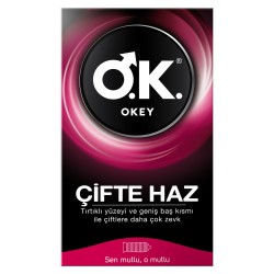 OKEY PREZERVATİF ÇİFTE HAZ 10*10*100