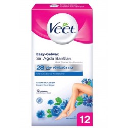 VEET EASY GELMAX SİR AĞDA BANT 12Lİ HASSAS CİLTLER